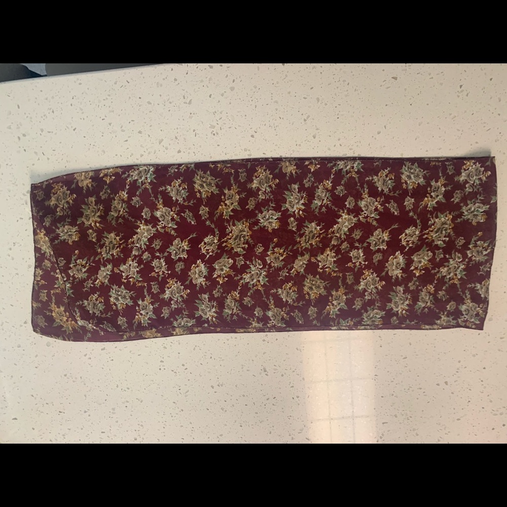Red floral Scarf accessory